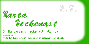marta heckenast business card